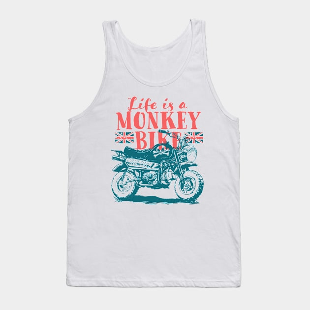 Life is a Monkey Bike Tank Top by Black Tee Inc